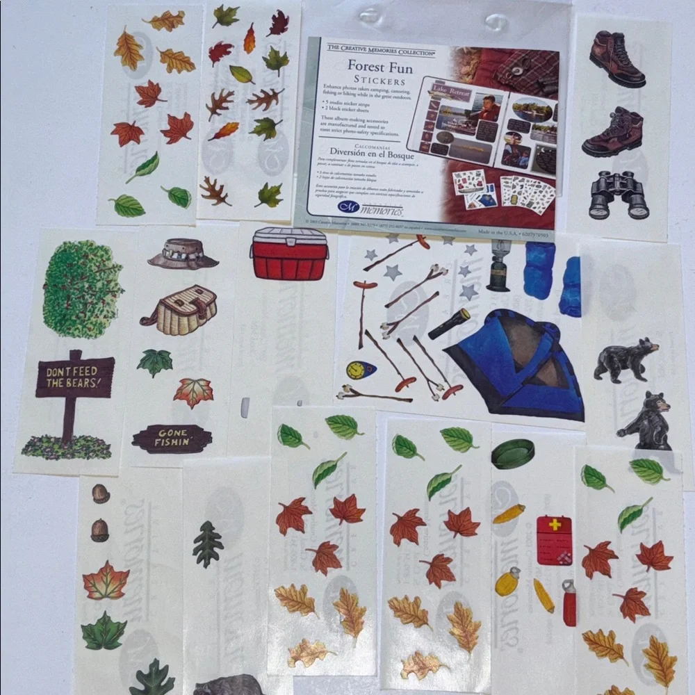 Junk Journal Supplies Creative Memories Forest Stickers Outdoor Camping Stickers